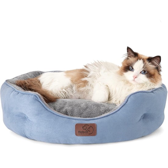 Bedsure Washable Cat Bed - 51 x 48 x 15 cm, Cat Bed Grey with Double-Sided Inner Cushion, Cat Sleeping Seat for Cats or Small Dogs Bedsure Washable Cat Bed - 51 x 48 x 15 cm, Cat Bed Grey with Double-Sided Inner Cushion, Cat Sleeping Seat for Cats or Small Dogs