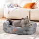 Bedsure Washable Cat Bed - 51 x 48 x 15 cm, Cat Bed Grey with Double-Sided Inner Cushion, Cat Sleeping Seat for Cats or Small Dogs Bedsure Washable Cat Bed - 51 x 48 x 15 cm, Cat Bed Grey with Double-Sided Inner Cushion, Cat Sleeping Seat for Cats or Small Dogs