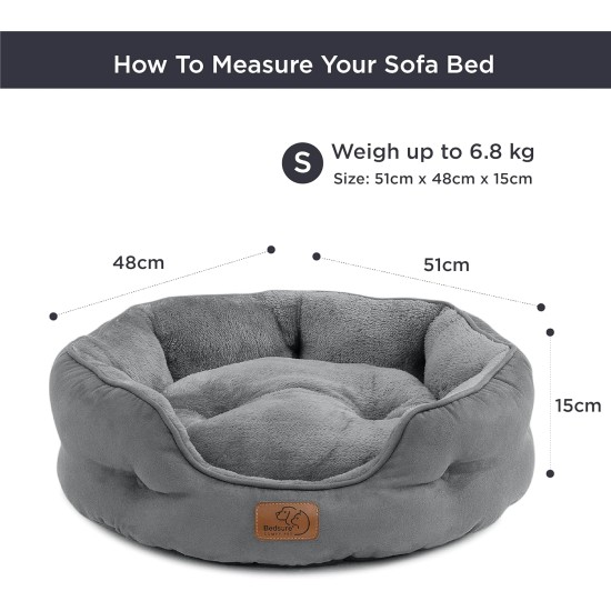 Bedsure Washable Cat Bed - 51 x 48 x 15 cm, Cat Bed Grey with Double-Sided Inner Cushion, Cat Sleeping Seat for Cats or Small Dogs Bedsure Washable Cat Bed - 51 x 48 x 15 cm, Cat Bed Grey with Double-Sided Inner Cushion, Cat Sleeping Seat for Cats or Small Dogs