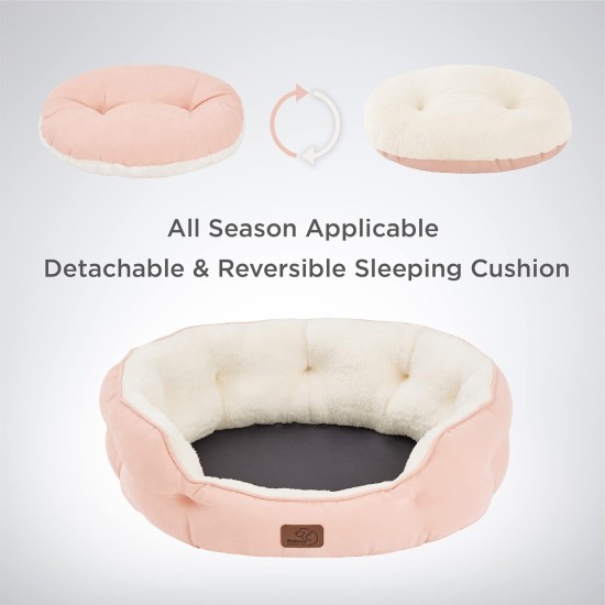 Bedsure Washable Cat Bed - 51 x 48 x 15 cm, Cat Bed Grey with Double-Sided Inner Cushion, Cat Sleeping Seat for Cats or Small Dogs Bedsure Washable Cat Bed - 51 x 48 x 15 cm, Cat Bed Grey with Double-Sided Inner Cushion, Cat Sleeping Seat for Cats or Small Dogs