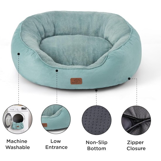 Bedsure Washable Cat Bed - 51 x 48 x 15 cm, Cat Bed Grey with Double-Sided Inner Cushion, Cat Sleeping Seat for Cats or Small Dogs Bedsure Washable Cat Bed - 51 x 48 x 15 cm, Cat Bed Grey with Double-Sided Inner Cushion, Cat Sleeping Seat for Cats or Small Dogs