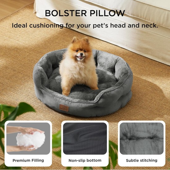 Bedsure Washable Cat Bed - 51 x 48 x 15 cm, Cat Bed Grey with Double-Sided Inner Cushion, Cat Sleeping Seat for Cats or Small Dogs Bedsure Washable Cat Bed - 51 x 48 x 15 cm, Cat Bed Grey with Double-Sided Inner Cushion, Cat Sleeping Seat for Cats or Small Dogs