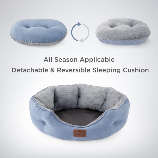 Bedsure Washable Cat Bed - 51 x 48 x 15 cm, Cat Bed Grey with Double-Sided Inner Cushion, Cat Sleeping Seat for Cats or Small Dogs Bedsure Washable Cat Bed - 51 x 48 x 15 cm, Cat Bed Grey with Double-Sided Inner Cushion, Cat Sleeping Seat for Cats or Small Dogs