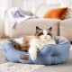 Bedsure Washable Cat Bed - 51 x 48 x 15 cm, Cat Bed Grey with Double-Sided Inner Cushion, Cat Sleeping Seat for Cats or Small Dogs Bedsure Washable Cat Bed - 51 x 48 x 15 cm, Cat Bed Grey with Double-Sided Inner Cushion, Cat Sleeping Seat for Cats or Small Dogs