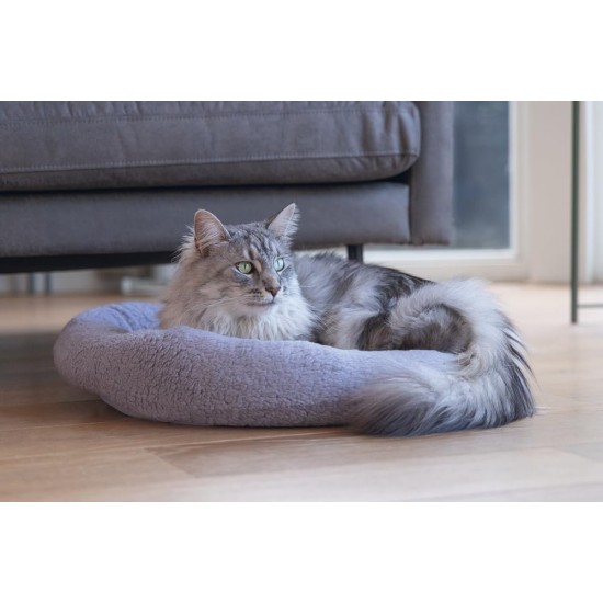 Beeztees Minus One Quinty Cat Basket, Cat Bed, Cat Cushion, Dark Grey, 40 x 40 x 6 cm Beeztees Minus One Quinty Cat Basket, Cat Bed, Cat Cushion, Dark Grey, 40 x 40 x 6 cm