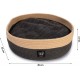 Beeztees Minus One Xana Cat Basket, Cat Bed, Cat Cushion, Dark Grey/Brown, 45 x 45 x 14 cm Beeztees Minus One Xana Cat Basket, Cat Bed, Cat Cushion, Dark Grey/Brown, 45 x 45 x 14 cm