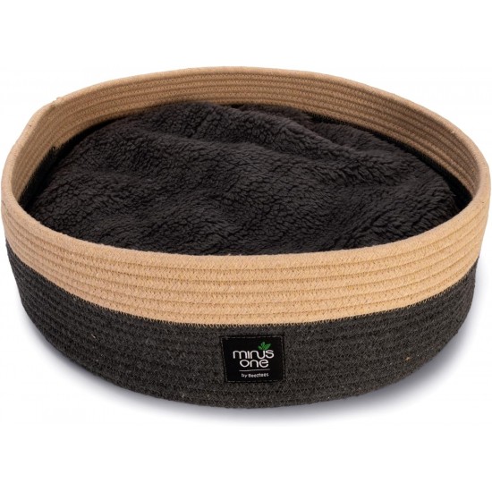 Beeztees Minus One Xana Cat Basket, Cat Bed, Cat Cushion, Dark Grey/Brown, 45 x 45 x 14 cm Beeztees Minus One Xana Cat Basket, Cat Bed, Cat Cushion, Dark Grey/Brown, 45 x 45 x 14 cm