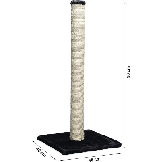 Beeztees Scratch Post Gina with Footprint, Extra Large, 40 x 40 x 90 cm, Brown Beeztees Scratch Post Gina with Footprint, Extra Large, 40 x 40 x 90 cm, Brown