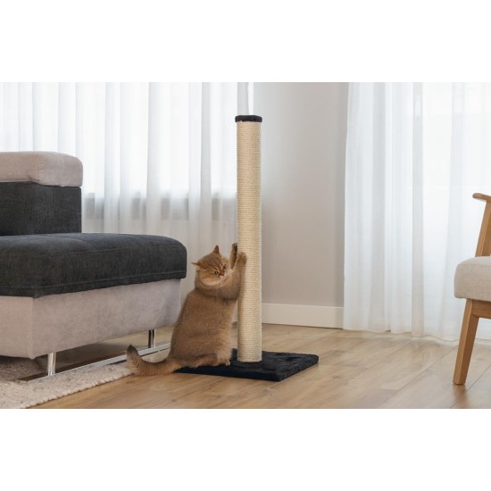 Beeztees Scratch Post Gina with Footprint, Extra Large, 40 x 40 x 90 cm, Brown Beeztees Scratch Post Gina with Footprint, Extra Large, 40 x 40 x 90 cm, Brown