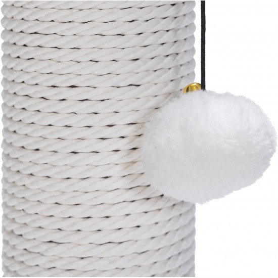 Beeztees Serpa Cat Scratching Post, White, 35 x 35 x 60 cm Beeztees Serpa Cat Scratching Post, White, 35 x 35 x 60 cm