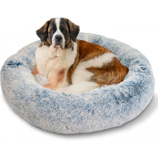 Best Friends by Sheri Original Calming Doughnut Luxury Faux Fur Oyster Dog Cat Bed Small (58x58cm) - Helps Pet Anxiety Relief Best Friends by Sheri Original Calming Doughnut Luxury Faux Fur Oyster Dog Cat Bed Small (58x58cm) - Helps Pet Anxiety Relief