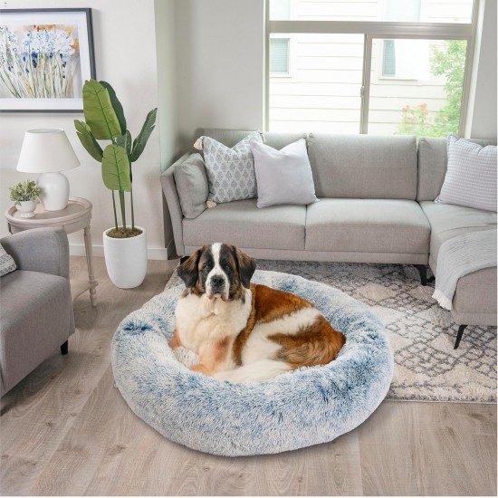 Best Friends by Sheri Original Calming Doughnut Luxury Faux Fur Oyster Dog Cat Bed Small (58x58cm) - Helps Pet Anxiety Relief Best Friends by Sheri Original Calming Doughnut Luxury Faux Fur Oyster Dog Cat Bed Small (58x58cm) - Helps Pet Anxiety Relief