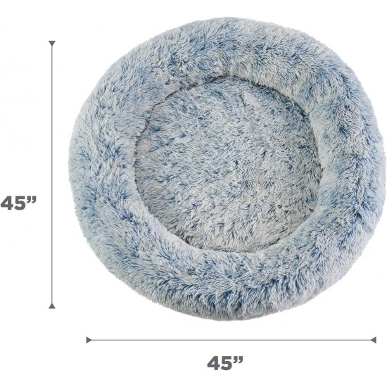 Best Friends by Sheri Original Calming Doughnut Luxury Faux Fur Oyster Dog Cat Bed Small (58x58cm) - Helps Pet Anxiety Relief Best Friends by Sheri Original Calming Doughnut Luxury Faux Fur Oyster Dog Cat Bed Small (58x58cm) - Helps Pet Anxiety Relief