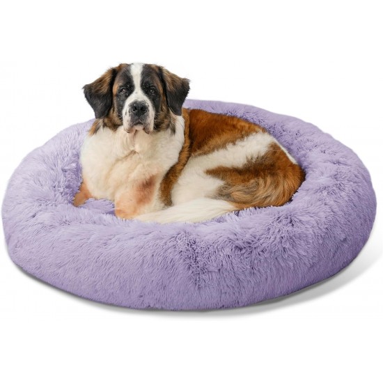 Best Friends by Sheri Original Calming Doughnut Luxury Faux Fur Oyster Dog Cat Bed Small (58x58cm) - Helps Pet Anxiety Relief Best Friends by Sheri Original Calming Doughnut Luxury Faux Fur Oyster Dog Cat Bed Small (58x58cm) - Helps Pet Anxiety Relief