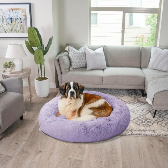 Best Friends by Sheri Original Calming Doughnut Luxury Faux Fur Oyster Dog Cat Bed Small (58x58cm) - Helps Pet Anxiety Relief Best Friends by Sheri Original Calming Doughnut Luxury Faux Fur Oyster Dog Cat Bed Small (58x58cm) - Helps Pet Anxiety Relief