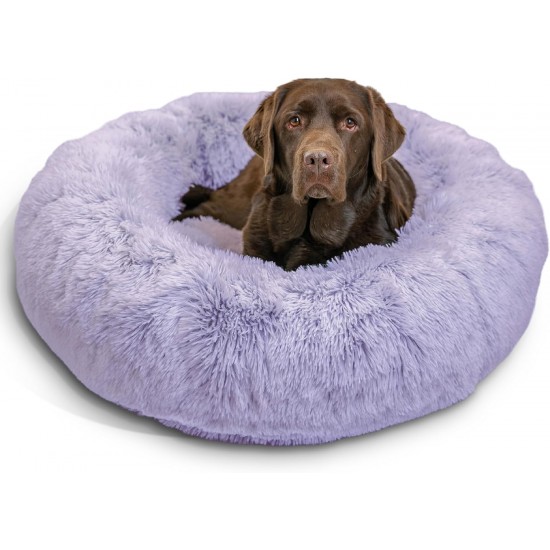 Best Friends by Sheri Original Calming Doughnut Luxury Faux Fur Oyster Dog Cat Bed Small (58x58cm) - Helps Pet Anxiety Relief Best Friends by Sheri Original Calming Doughnut Luxury Faux Fur Oyster Dog Cat Bed Small (58x58cm) - Helps Pet Anxiety Relief