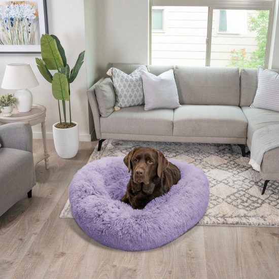 Best Friends by Sheri Original Calming Doughnut Luxury Faux Fur Oyster Dog Cat Bed Small (58x58cm) - Helps Pet Anxiety Relief Best Friends by Sheri Original Calming Doughnut Luxury Faux Fur Oyster Dog Cat Bed Small (58x58cm) - Helps Pet Anxiety Relief