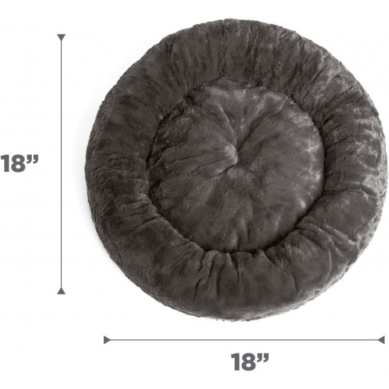 Best Friends by Sheri Original Calming Doughnut Luxury Faux Fur Oyster Dog Cat Bed Small (58x58cm) - Helps Pet Anxiety Relief Best Friends by Sheri Original Calming Doughnut Luxury Faux Fur Oyster Dog Cat Bed Small (58x58cm) - Helps Pet Anxiety Relief