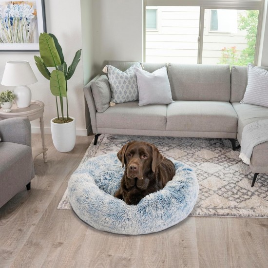 Best Friends by Sheri Original Calming Doughnut Luxury Faux Fur Oyster Dog Cat Bed Small (58x58cm) - Helps Pet Anxiety Relief Best Friends by Sheri Original Calming Doughnut Luxury Faux Fur Oyster Dog Cat Bed Small (58x58cm) - Helps Pet Anxiety Relief