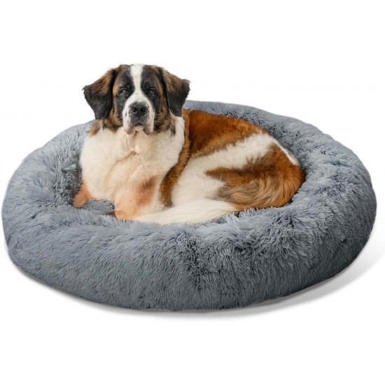 Best Friends by Sheri Original Calming Doughnut Luxury Faux Fur Oyster Dog Cat Bed Small (58x58cm) - Helps Pet Anxiety Relief Best Friends by Sheri Original Calming Doughnut Luxury Faux Fur Oyster Dog Cat Bed Small (58x58cm) - Helps Pet Anxiety Relief