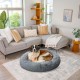 Best Friends by Sheri Original Calming Doughnut Luxury Faux Fur Oyster Dog Cat Bed Small (58x58cm) - Helps Pet Anxiety Relief Best Friends by Sheri Original Calming Doughnut Luxury Faux Fur Oyster Dog Cat Bed Small (58x58cm) - Helps Pet Anxiety Relief