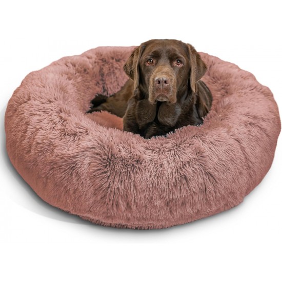 Best Friends by Sheri Original Calming Doughnut Luxury Faux Fur Oyster Dog Cat Bed Small (58x58cm) - Helps Pet Anxiety Relief Best Friends by Sheri Original Calming Doughnut Luxury Faux Fur Oyster Dog Cat Bed Small (58x58cm) - Helps Pet Anxiety Relief