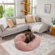 Best Friends by Sheri Original Calming Doughnut Luxury Faux Fur Oyster Dog Cat Bed Small (58x58cm) - Helps Pet Anxiety Relief Best Friends by Sheri Original Calming Doughnut Luxury Faux Fur Oyster Dog Cat Bed Small (58x58cm) - Helps Pet Anxiety Relief