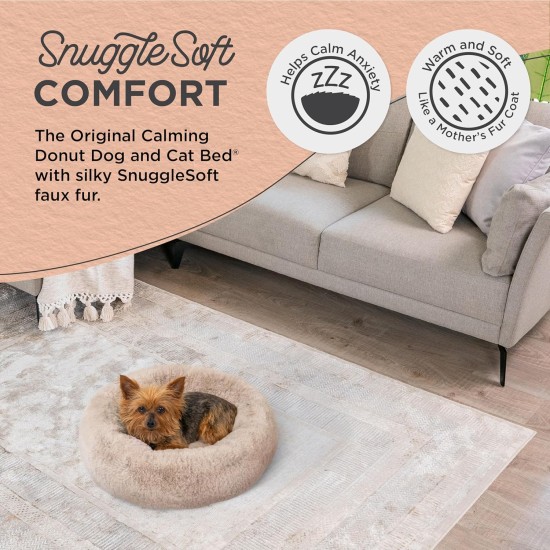 Best Friends by Sheri SnuggleSoft Faux Fur Rabbit Bed for Small Dogs and Cats 18" x 18", Brown Best Friends by Sheri SnuggleSoft Faux Fur Rabbit Bed for Small Dogs and Cats 18" x 18", Brown