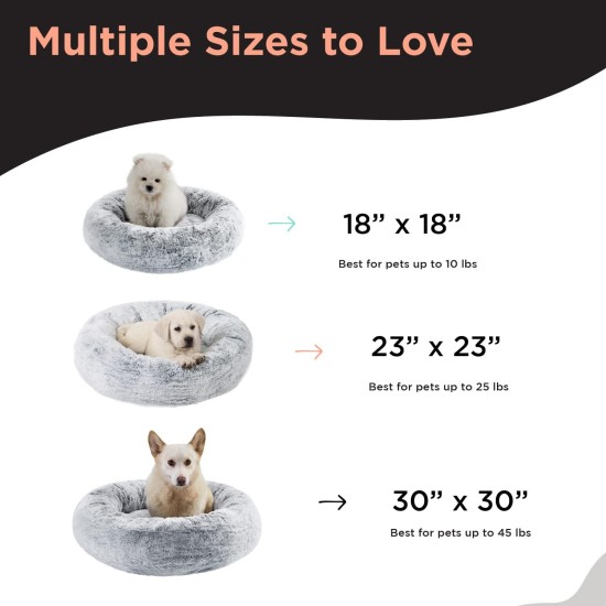 Best Friends by Sheri SnuggleSoft Faux Fur Rabbit Bed for Small Dogs and Cats 18" x 18", Brown Best Friends by Sheri SnuggleSoft Faux Fur Rabbit Bed for Small Dogs and Cats 18" x 18", Brown