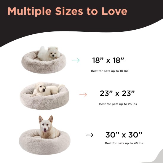 Best Friends by Sheri SnuggleSoft Faux Fur Rabbit Bed for Small Dogs and Cats 18" x 18", Brown Best Friends by Sheri SnuggleSoft Faux Fur Rabbit Bed for Small Dogs and Cats 18" x 18", Brown