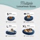Best Friends by Sheri The Original Calming Donut Deluxe Fur Cat and Dog Bed, Navy, Large, 36" x 36"