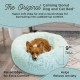 Best Friends by Sheri The Original Calming Donut Deluxe Fur Cat and Dog Bed, Navy, Large, 36" x 36"