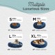Best Friends by Sheri The Original Calming Donut Deluxe Fur Cat and Dog Bed, Navy, Large, 36" x 36"