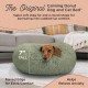 Best Friends by Sheri The Original Calming Donut Deluxe Fur Cat and Dog Bed, Navy, Large, 36" x 36"