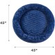 Best Friends by Sheri The Original Calming Donut Deluxe Fur Cat and Dog Bed, Navy, Large, 36" x 36"