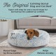 Best Friends by Sheri The Original Calming Donut Deluxe Fur Cat and Dog Bed, Navy, Large, 36" x 36"