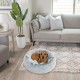 Best Friends by Sheri The Original Calming Donut Deluxe Fur Cat and Dog Bed, Navy, Large, 36" x 36"