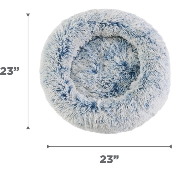 Best Friends by Sheri The Original Calming Donut Deluxe Fur Cat and Dog Bed, Navy, Large, 36" x 36" Best Friends by Sheri The Original Calming Donut Deluxe Fur Cat and Dog Bed, Navy, Large, 36" x 36"