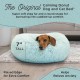 Best Friends by Sheri The Original Calming Donut Deluxe Fur Cat and Dog Bed, Navy, Large, 36" x 36"