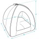 Best Pet Supplies Best Pet SuppliesPet Tent-Soft Bed for Dog and Cat, X-Large Brown Linen Best Pet Supplies Best Pet SuppliesPet Tent-Soft Bed for Dog and Cat, X-Large Brown Linen