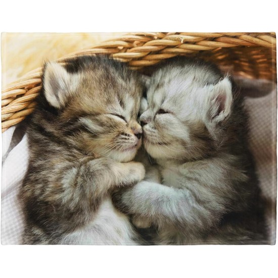 Blanket 150 x 200 cm Cuddly Blankets Soft Flannel Soft Fleece Blanket Bed Throw One Pair Cute Cats Blanket 150 x 200 cm Cuddly Blankets Soft Flannel Soft Fleece Blanket Bed Throw One Pair Cute Cats