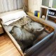 Blanket 150 x 200 cm Cuddly Blankets Soft Flannel Soft Fleece Blanket Bed Throw One Pair Cute Cats Blanket 150 x 200 cm Cuddly Blankets Soft Flannel Soft Fleece Blanket Bed Throw One Pair Cute Cats