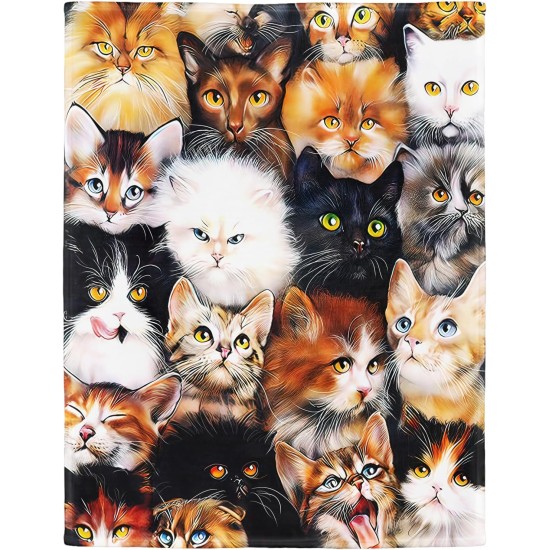 Blanket 150 x 200 cm Cuddly Blankets Soft Flannel Soft Fleece Blanket Cute Cats Breeding Collagen Pet Blanket 150 x 200 cm Cuddly Blankets Soft Flannel Soft Fleece Blanket Cute Cats Breeding Collagen Pet