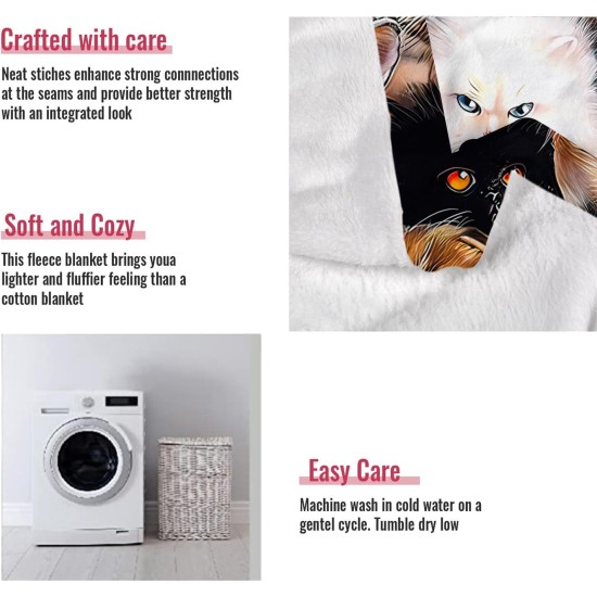Blanket 150 x 200 cm Cuddly Blankets Soft Flannel Soft Fleece Blanket Cute Cats Breeding Collagen Pet Blanket 150 x 200 cm Cuddly Blankets Soft Flannel Soft Fleece Blanket Cute Cats Breeding Collagen Pet