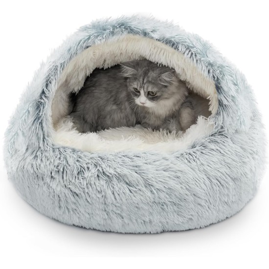 CATISM Cat Bed Washable Cat Sleeping Place for Cats Plush Pet Cat Pillow Cat Cushion Fluffy Kitten Puppy Cuddly Bed Pet Bed Grey CATISM Cat Bed Washable Cat Sleeping Place for Cats Plush Pet Cat Pillow Cat Cushion Fluffy Kitten Puppy Cuddly Bed Pet Bed Grey