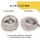 CATISM Cat Bed Washable Cat Sleeping Place for Cats Plush Pet Cat Pillow Cat Cushion Fluffy Kitten Puppy Cuddly Bed Pet Bed Grey CATISM Cat Bed Washable Cat Sleeping Place for Cats Plush Pet Cat Pillow Cat Cushion Fluffy Kitten Puppy Cuddly Bed Pet Bed Grey