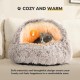 CATISM Cat Bed Washable Cat Sleeping Place for Cats Plush Pet Cat Pillow Cat Cushion Fluffy Kitten Puppy Cuddly Bed Pet Bed Grey CATISM Cat Bed Washable Cat Sleeping Place for Cats Plush Pet Cat Pillow Cat Cushion Fluffy Kitten Puppy Cuddly Bed Pet Bed Grey