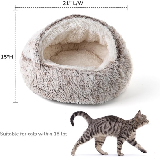 CATISM Cat Bed Washable Cat Sleeping Place for Cats Plush Pet Cat Pillow Cat Cushion Fluffy Kitten Puppy Cuddly Bed Pet Bed Grey CATISM Cat Bed Washable Cat Sleeping Place for Cats Plush Pet Cat Pillow Cat Cushion Fluffy Kitten Puppy Cuddly Bed Pet Bed Grey