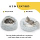CATISM Cat Bed Washable Cat Sleeping Place for Cats Plush Pet Cat Pillow Cat Cushion Fluffy Kitten Puppy Cuddly Bed Pet Bed Grey CATISM Cat Bed Washable Cat Sleeping Place for Cats Plush Pet Cat Pillow Cat Cushion Fluffy Kitten Puppy Cuddly Bed Pet Bed Grey