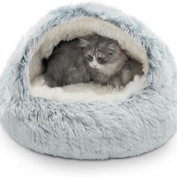CATISM Cat Bed Washable Cat Sleeping Place for Cats Plush Pet Cat Pillow Cat Cushion Fluffy Kitten Puppy Cuddly Bed Pet Bed Grey CATISM Cat Bed Washable Cat Sleeping Place for Cats Plush Pet Cat Pillow Cat Cushion Fluffy Kitten Puppy Cuddly Bed Pet Bed Grey